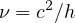 ν = c2∕h  