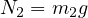 N2 = m2g  