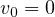 v0 = 0  